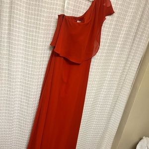 Brand new, never worn, Azazie Bridesmaid dress in rust. size A8. was too small